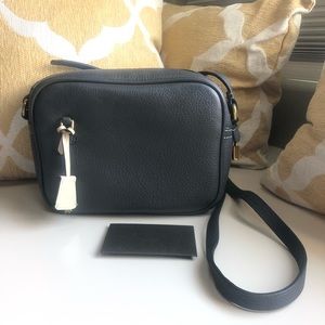 J.Crew leather camera bag